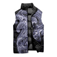 Kikorangi Maori Tribal Hammershark Ghost Spirit Sleeveless Puffer Jacket