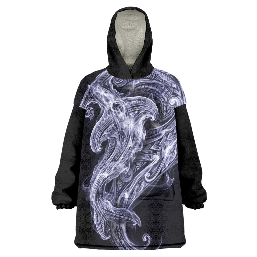 Kikorangi Maori Tribal Hammershark Ghost Spirit Wearable Blanket Hoodie