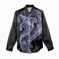 Kikorangi Maori Tribal Hammershark Ghost Spirit Women Casual Shirt