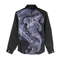 Kikorangi Maori Tribal Hammershark Ghost Spirit Women Casual Shirt