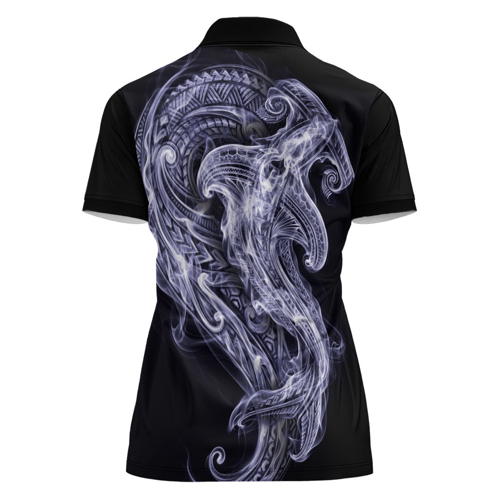 Kikorangi Maori Tribal Hammershark Ghost Spirit Women Polo Shirt
