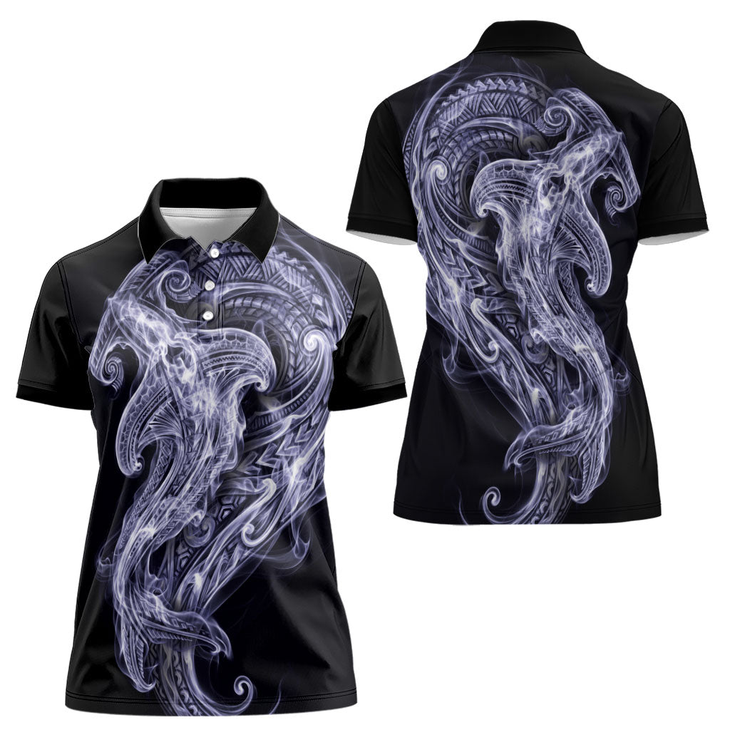 Kikorangi Maori Tribal Hammershark Ghost Spirit Women Polo Shirt