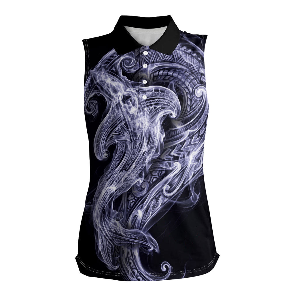Kikorangi Maori Tribal Hammershark Ghost Spirit Women Sleeveless Polo Shirt