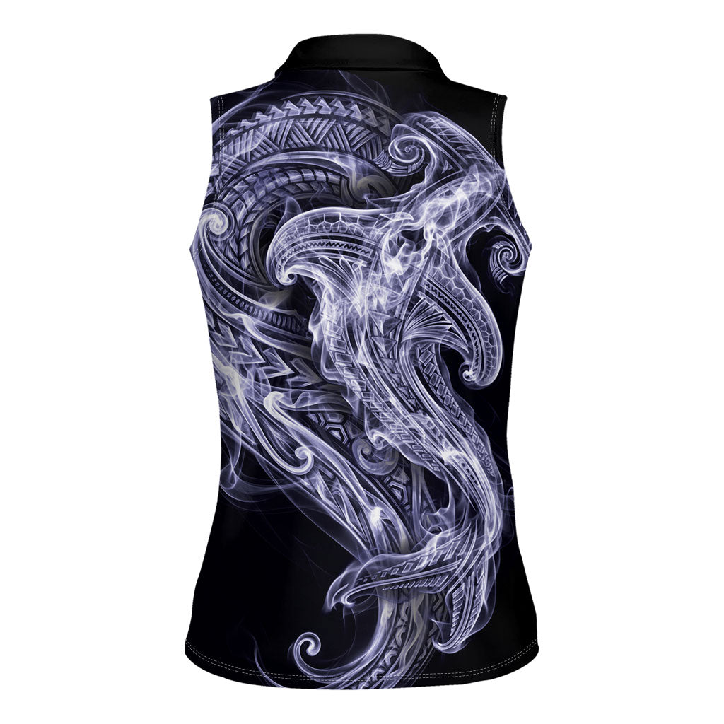 Kikorangi Maori Tribal Hammershark Ghost Spirit Women Sleeveless Polo Shirt