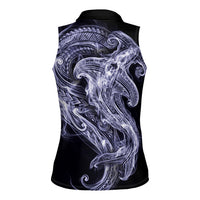 Kikorangi Maori Tribal Hammershark Ghost Spirit Women Sleeveless Polo Shirt