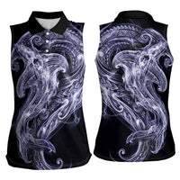 Kikorangi Maori Tribal Hammershark Ghost Spirit Women Sleeveless Polo Shirt