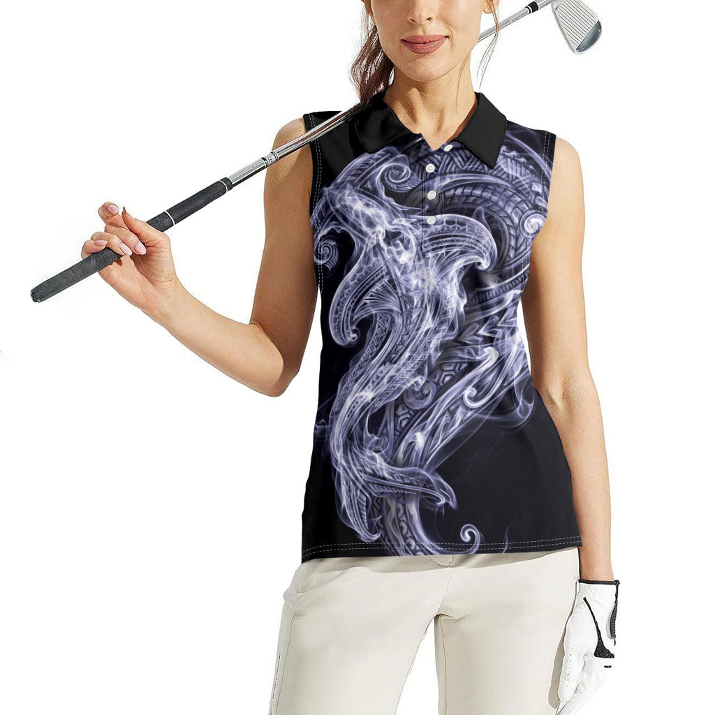 Kikorangi Maori Tribal Hammershark Ghost Spirit Women Sleeveless Polo Shirt