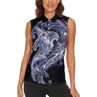 Kikorangi Maori Tribal Hammershark Ghost Spirit Women Sleeveless Polo Shirt