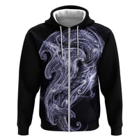 Kikorangi Maori Tribal Hammershark Ghost Spirit Zip Hoodie