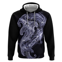 Kikorangi Maori Tribal Hammershark Ghost Spirit Zip Hoodie