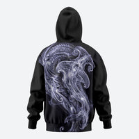 Kikorangi Maori Tribal Hammershark Ghost Spirit Zip Hoodie