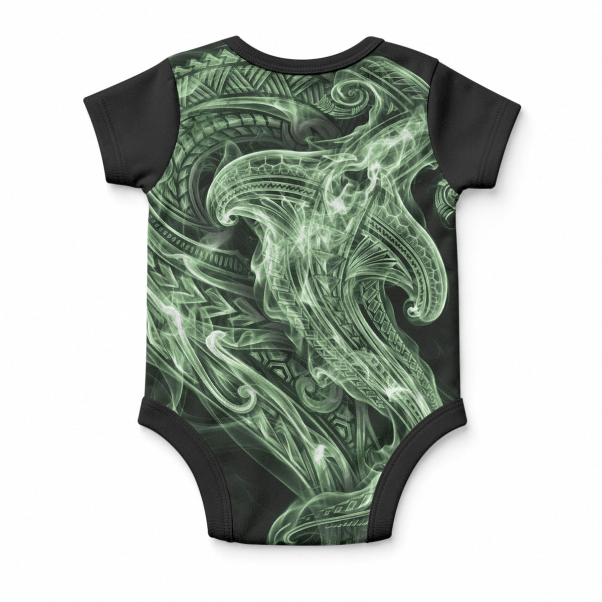 Pounamu Maori Tribal Hammershark Ghost Spirit Baby Onesie