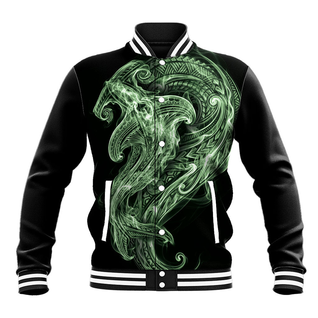Pounamu Maori Tribal Hammershark Ghost Spirit Baseball Jacket