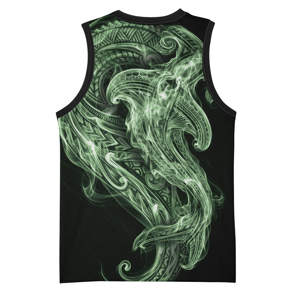 Pounamu Maori Tribal Hammershark Ghost Spirit Basketball Jersey