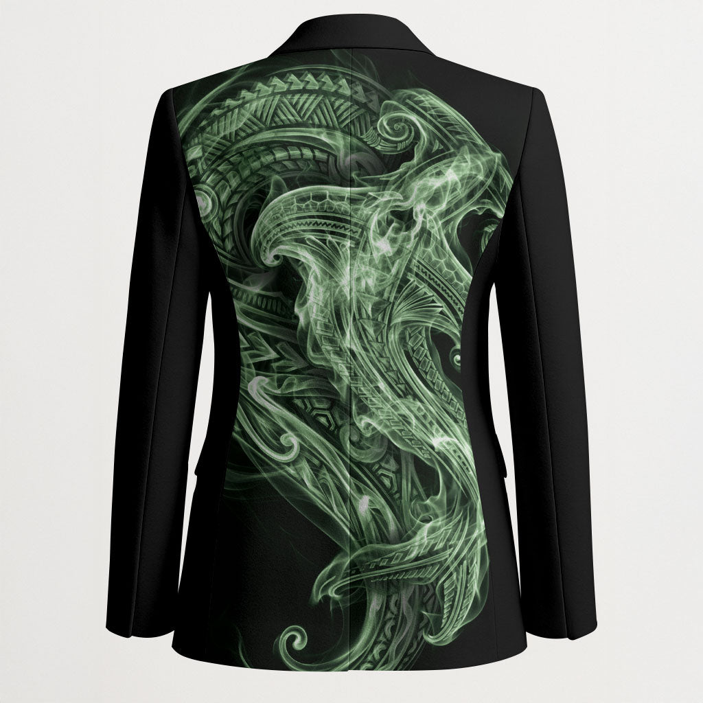 Pounamu Maori Tribal Hammershark Ghost Spirit Blazer