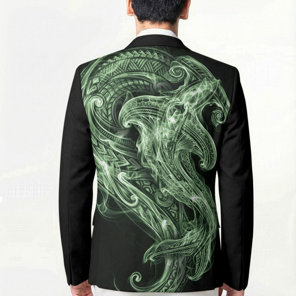 Pounamu Maori Tribal Hammershark Ghost Spirit Blazer