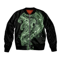 Pounamu Maori Tribal Hammershark Ghost Spirit Bomber Jacket
