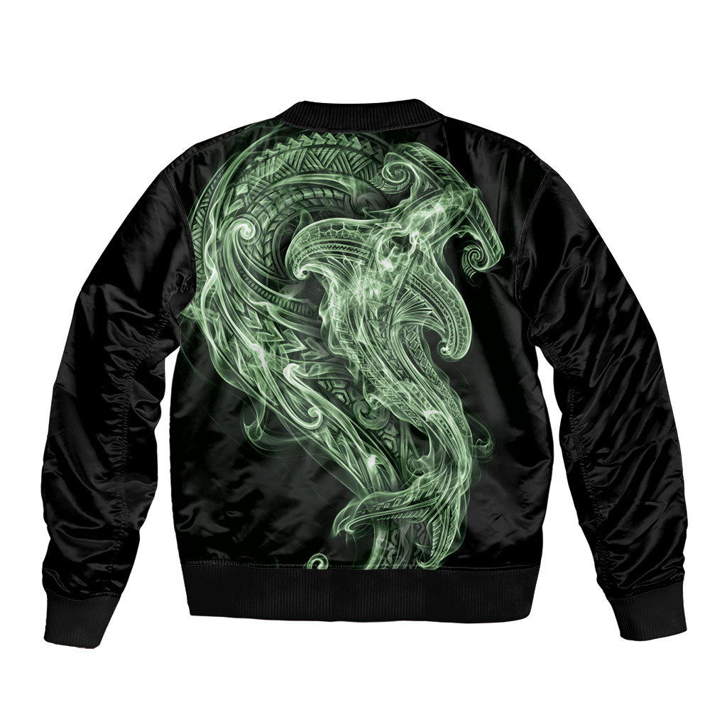Pounamu Maori Tribal Hammershark Ghost Spirit Bomber Jacket