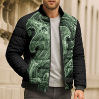 Pounamu Maori Tribal Hammershark Ghost Spirit Bomber Puffer Jacket