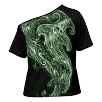 Pounamu Maori Tribal Hammershark Ghost Spirit Cross Shoulder Shirt