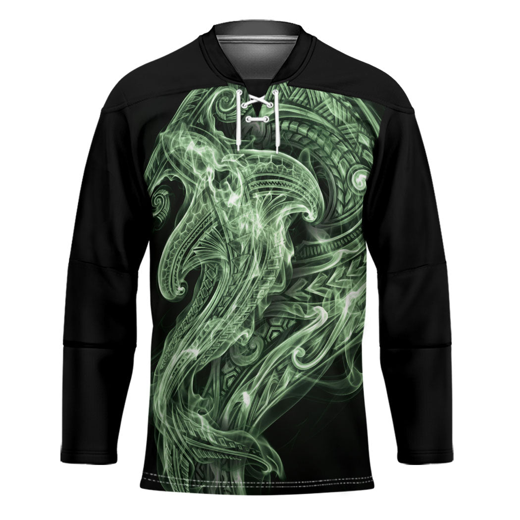 Pounamu Maori Tribal Hammershark Ghost Spirit Hockey Jersey