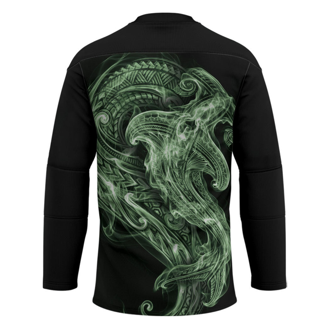Pounamu Maori Tribal Hammershark Ghost Spirit Hockey Jersey