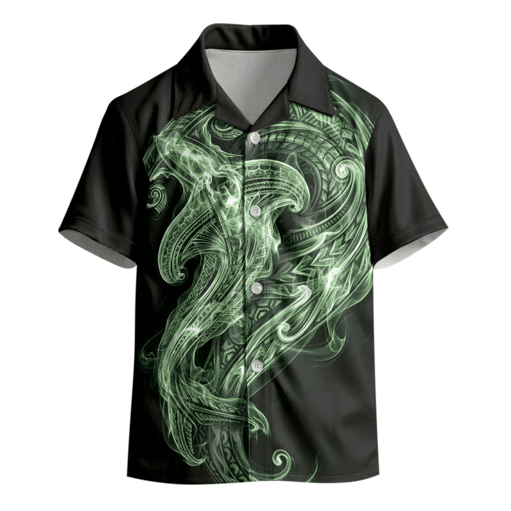 Pounamu Maori Tribal Hammershark Ghost Spirit Kid Hawaiian Shirt
