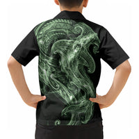 Pounamu Maori Tribal Hammershark Ghost Spirit Kid Hawaiian Shirt