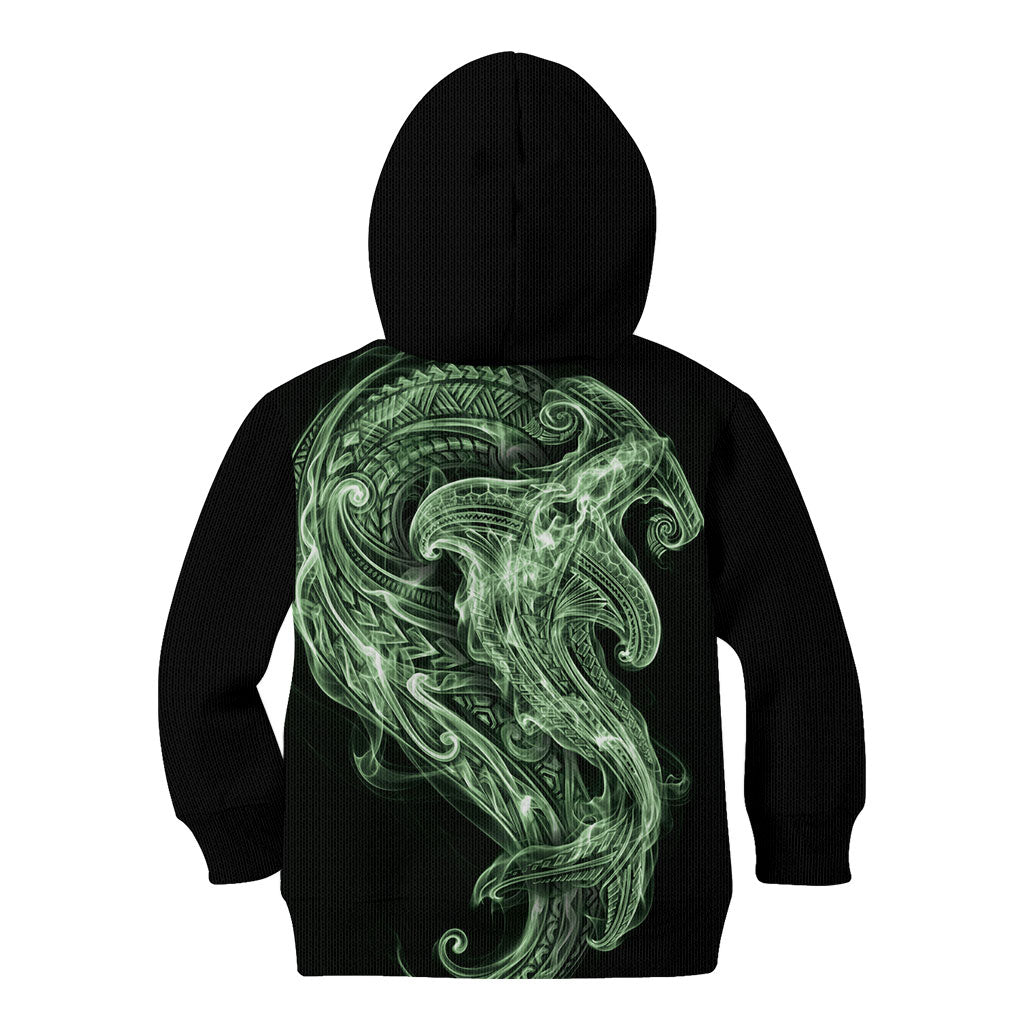 Pounamu Maori Tribal Hammershark Ghost Spirit Kid Hoodie