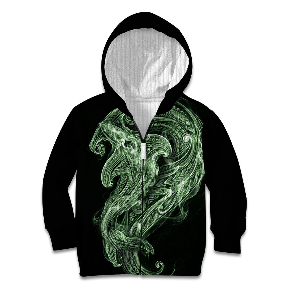 Pounamu Maori Tribal Hammershark Ghost Spirit Kid Hoodie