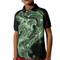 Pounamu Maori Tribal Hammershark Ghost Spirit Kid Polo Shirt