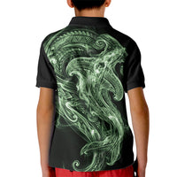 Pounamu Maori Tribal Hammershark Ghost Spirit Kid Polo Shirt