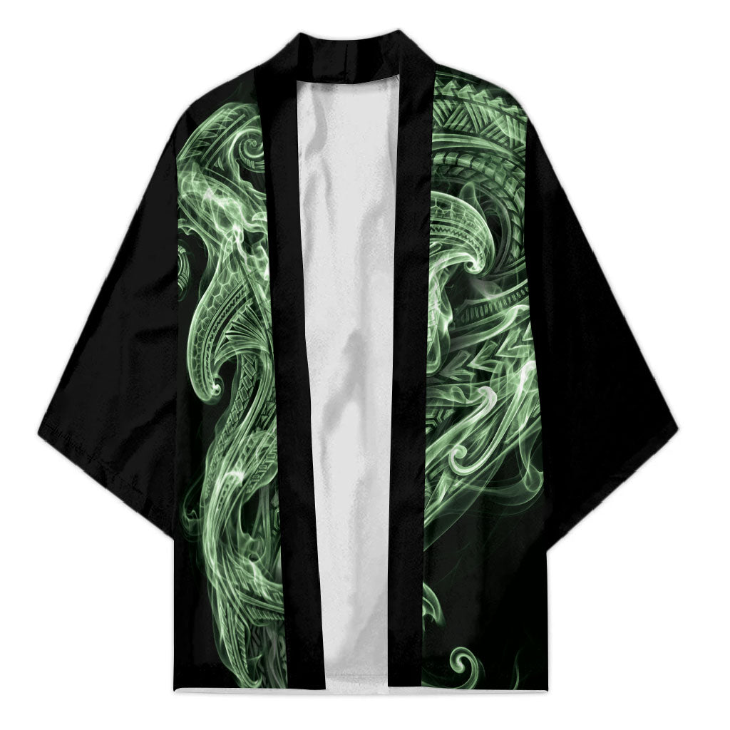 Pounamu Maori Tribal Hammershark Ghost Spirit Kimono