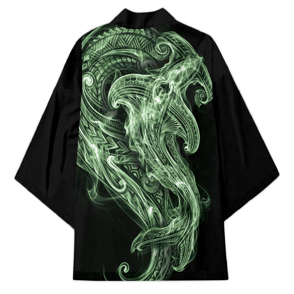 Pounamu Maori Tribal Hammershark Ghost Spirit Kimono