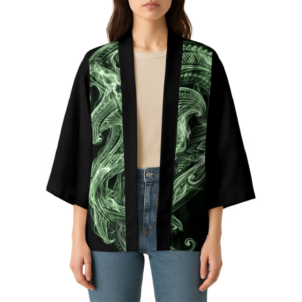 Pounamu Maori Tribal Hammershark Ghost Spirit Kimono