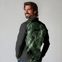 Pounamu Maori Tribal Hammershark Ghost Spirit Long Sleeve Polo Shirt