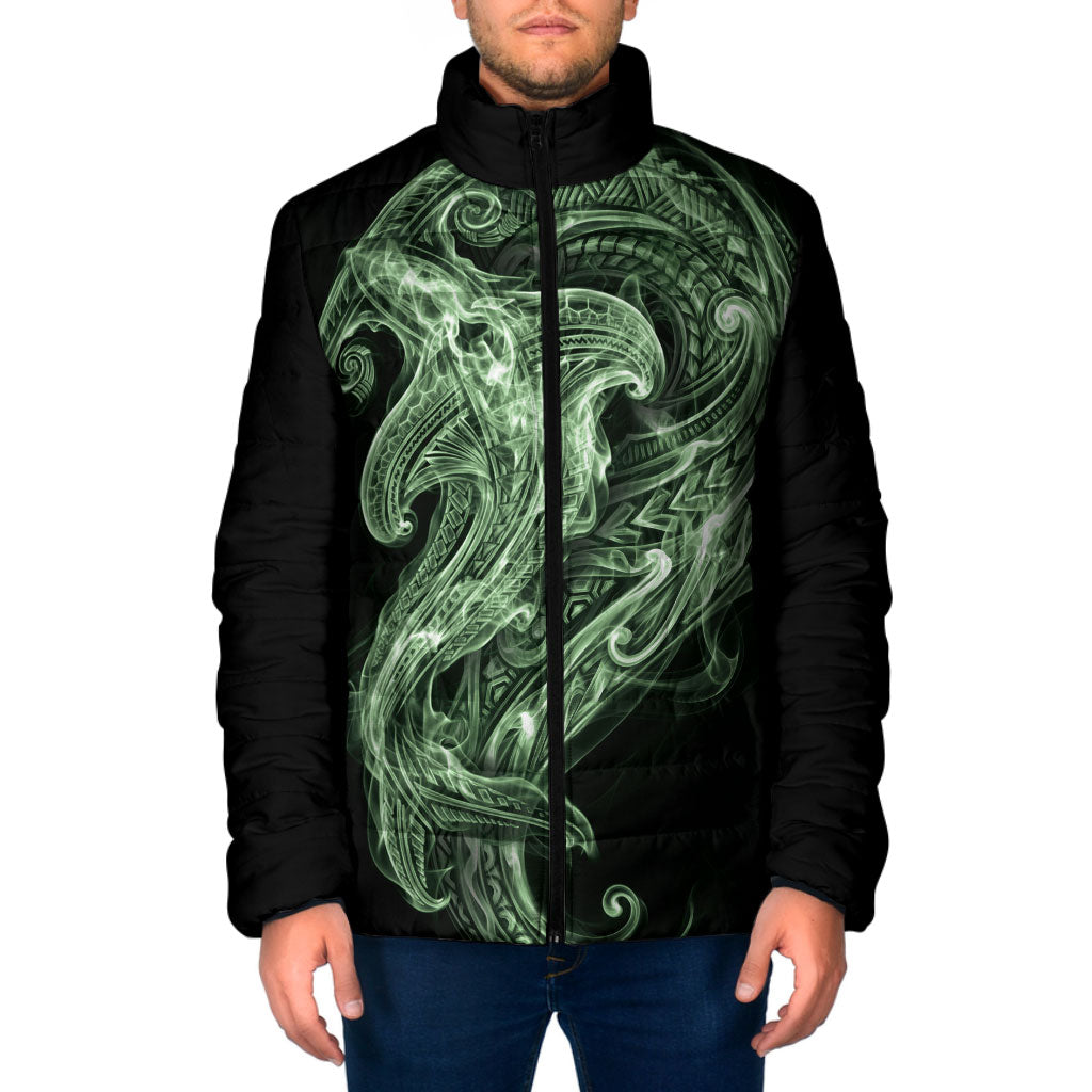 Pounamu Maori Tribal Hammershark Ghost Spirit Padded Jacket