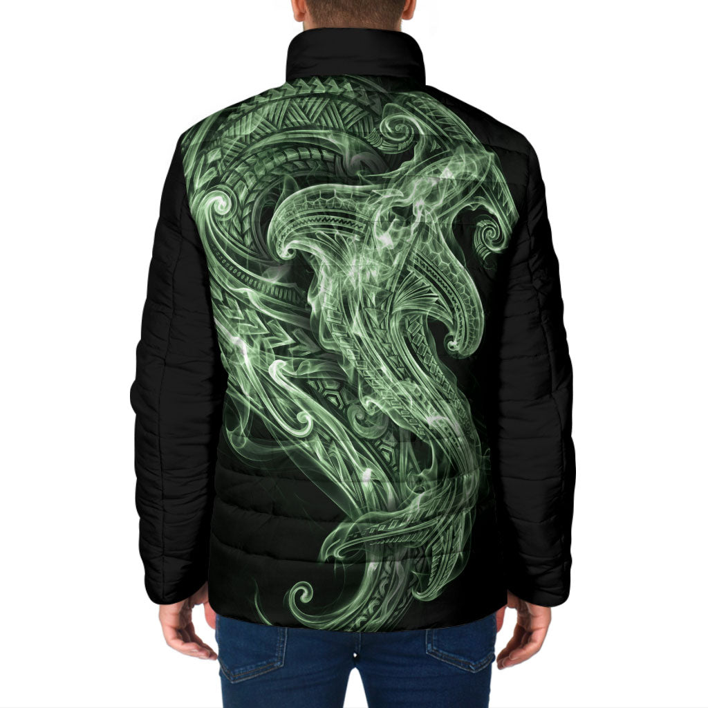 Pounamu Maori Tribal Hammershark Ghost Spirit Padded Jacket