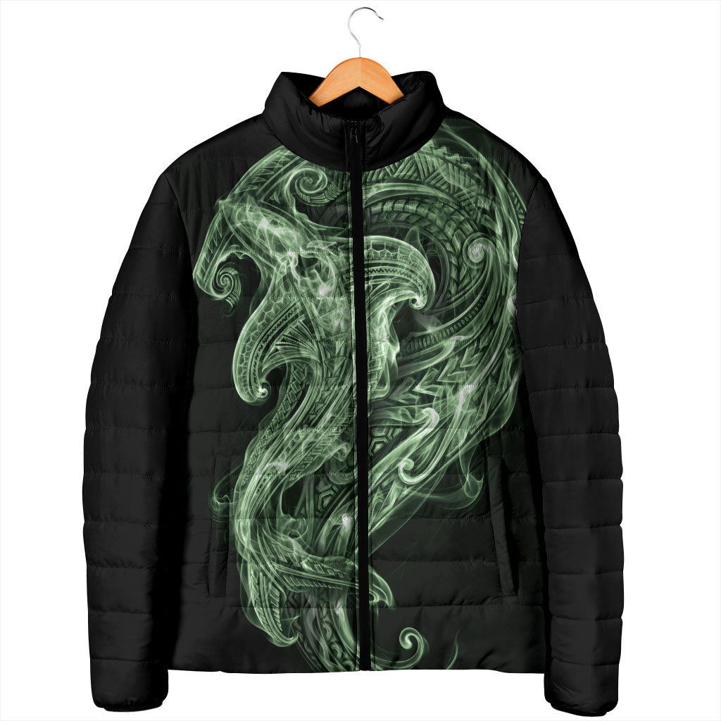 Pounamu Maori Tribal Hammershark Ghost Spirit Padded Jacket