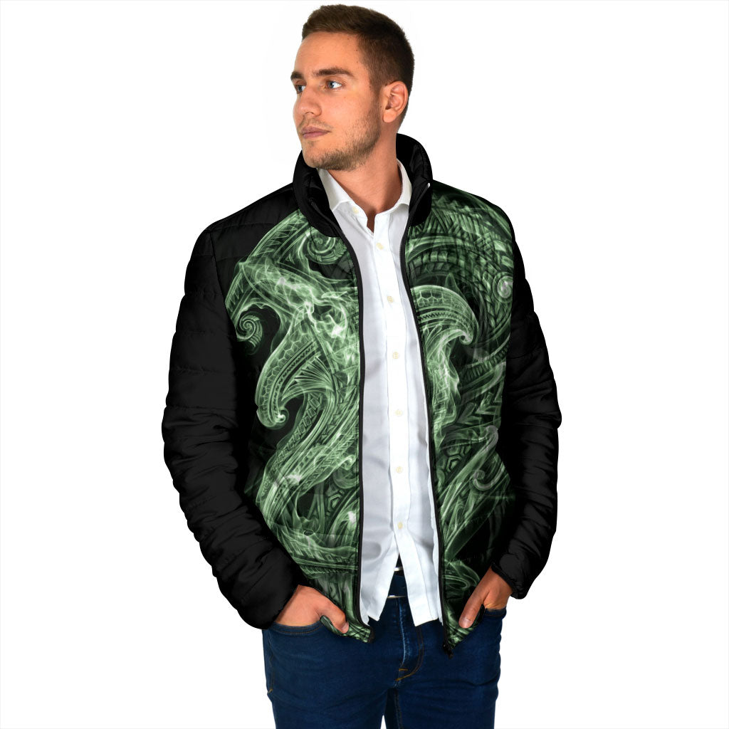 Pounamu Maori Tribal Hammershark Ghost Spirit Padded Jacket