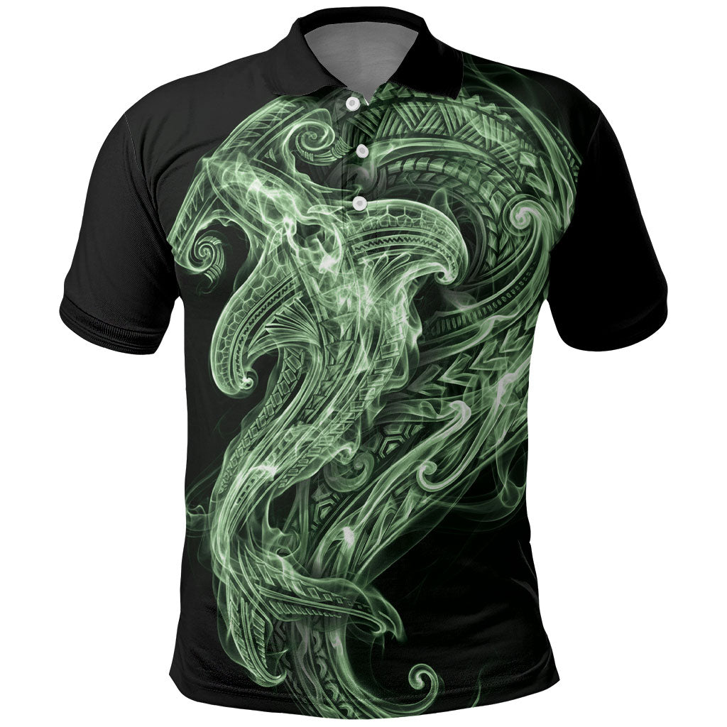 Pounamu Maori Tribal Hammershark Ghost Spirit Polo Shirt