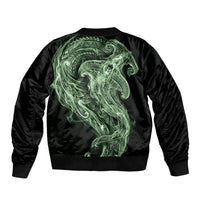 Pounamu Maori Tribal Hammershark Ghost Spirit Sleeve Zip Bomber Jacket