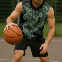 Pounamu Maori Tribal Hammershark Ghost Spirit Sleeveless Hoodie