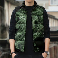 Pounamu Maori Tribal Hammershark Ghost Spirit Sleeveless Puffer Jacket