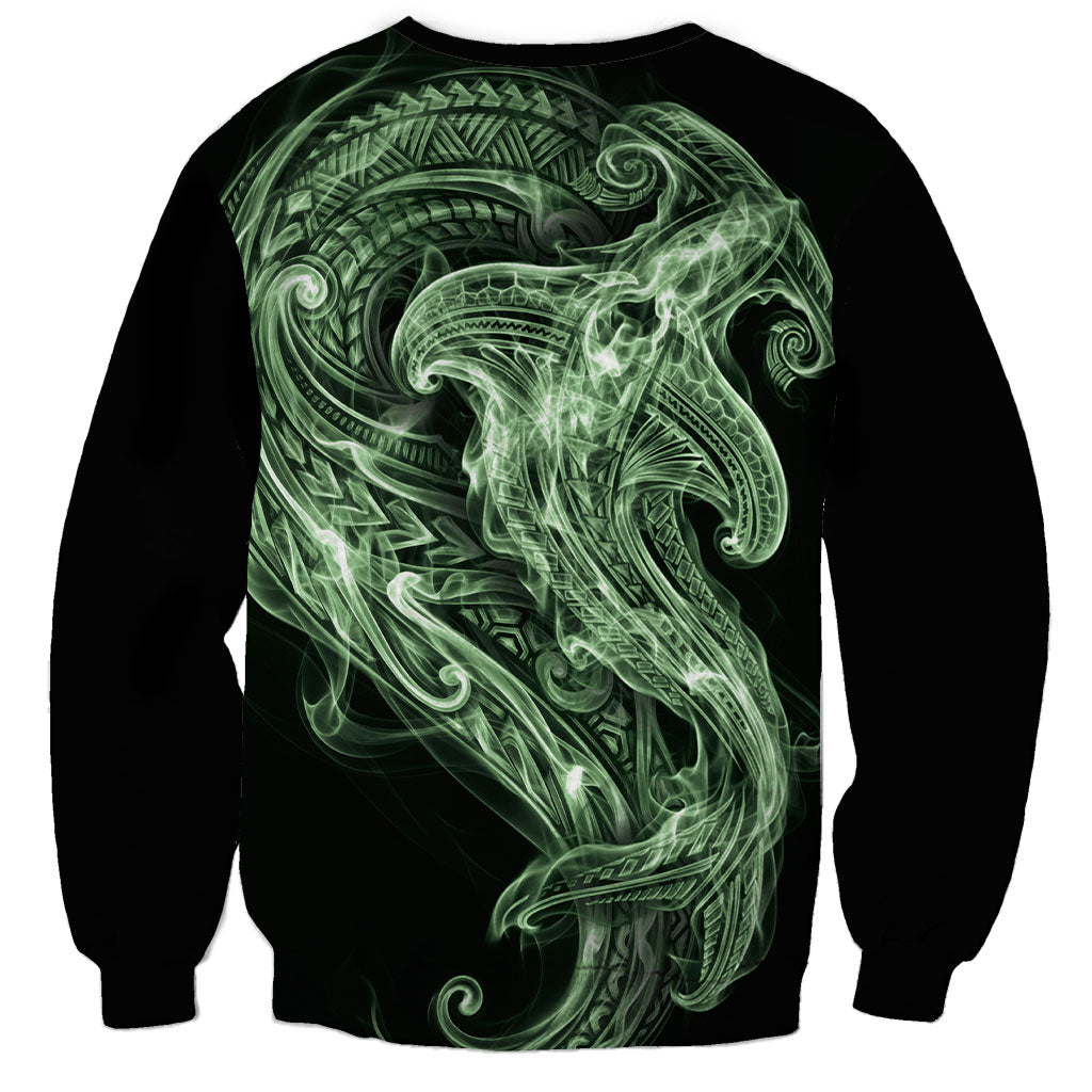 Pounamu Maori Tribal Hammershark Ghost Spirit Sweatshirt