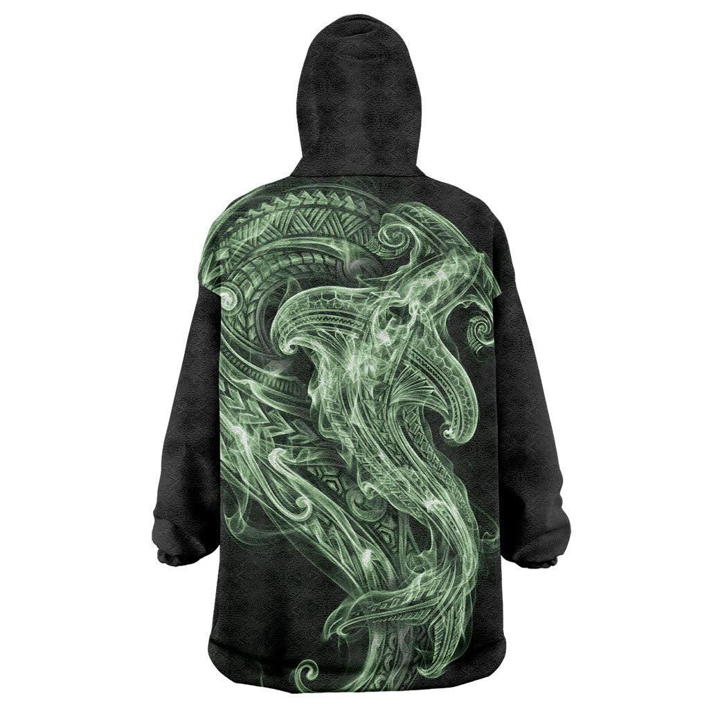 Pounamu Maori Tribal Hammershark Ghost Spirit Wearable Blanket Hoodie