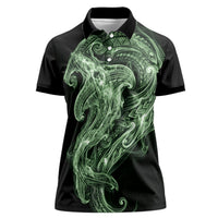Pounamu Maori Tribal Hammershark Ghost Spirit Women Polo Shirt