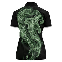 Pounamu Maori Tribal Hammershark Ghost Spirit Women Polo Shirt