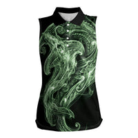 Pounamu Maori Tribal Hammershark Ghost Spirit Women Sleeveless Polo Shirt