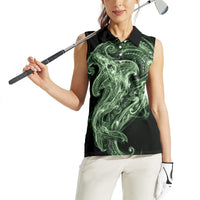 Pounamu Maori Tribal Hammershark Ghost Spirit Women Sleeveless Polo Shirt